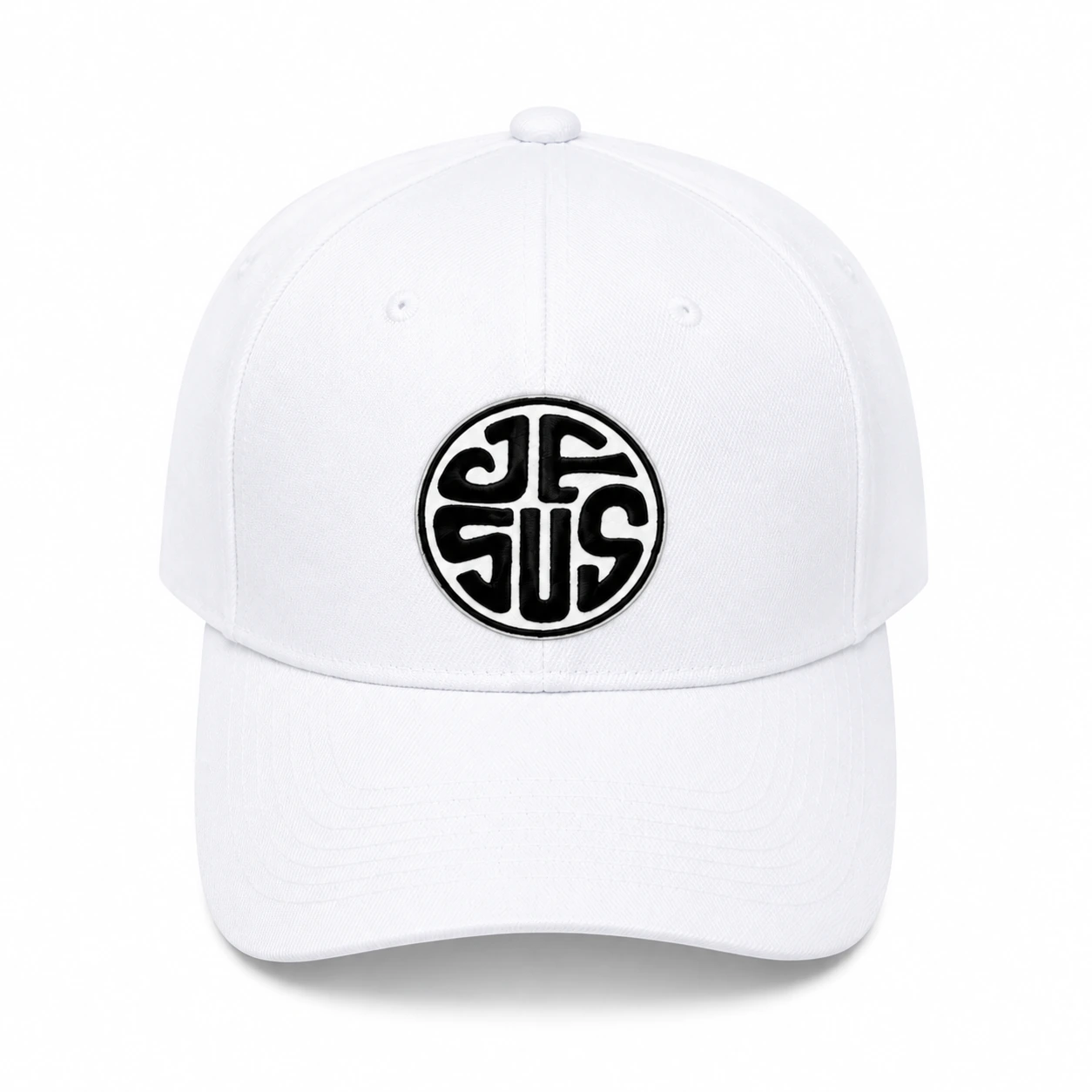 Jesus Monogram Christian snapback cap in White